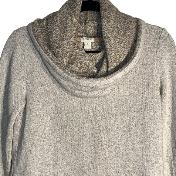 J.Crew Cowl Neck Pullover Sweatshirt B4923 Small Light Tan Wool Blend - Picture 2 of 7